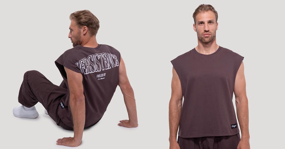 Tričko Persistence Brown - GymBeam