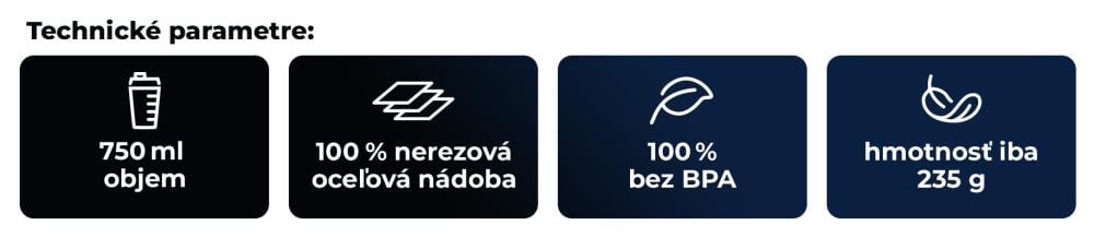 Čo ponúka Šejker Steel Superman™ 750 ml - GymBeam