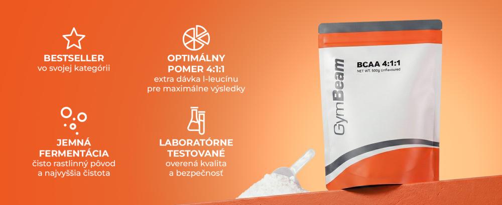 Kľúčové výhody aminokyselín s rozvetveným reťazcom BCAA 4:1:1 Instant - GymBeam