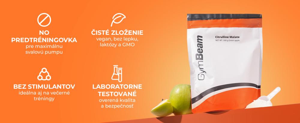 Kľúčové výhody NO predtréningovky Citrulín Malát od GymBeam