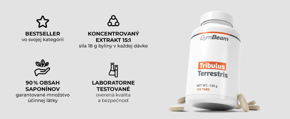 Vlastnosti Tribulus Terrestris GymBeam