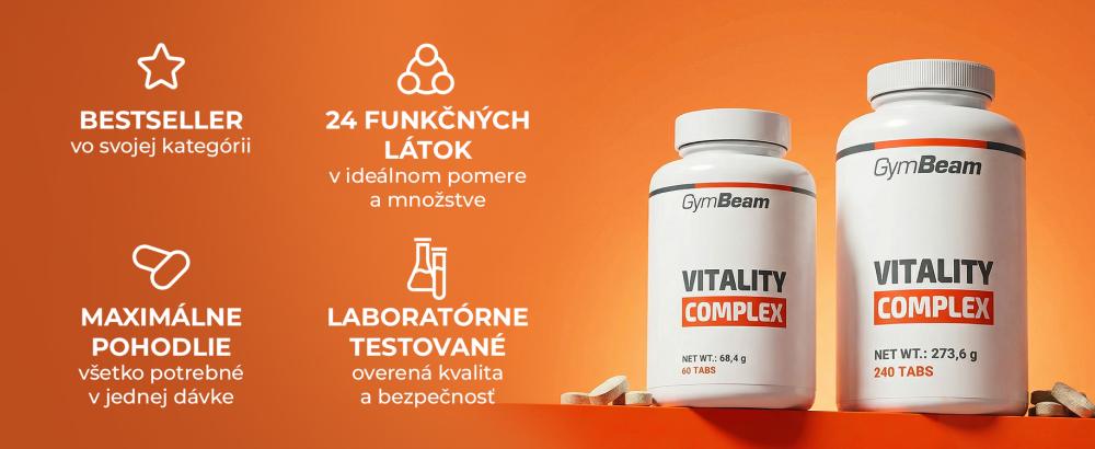 Výhody a vlastnosti Vitality komplexu - Gymbeam