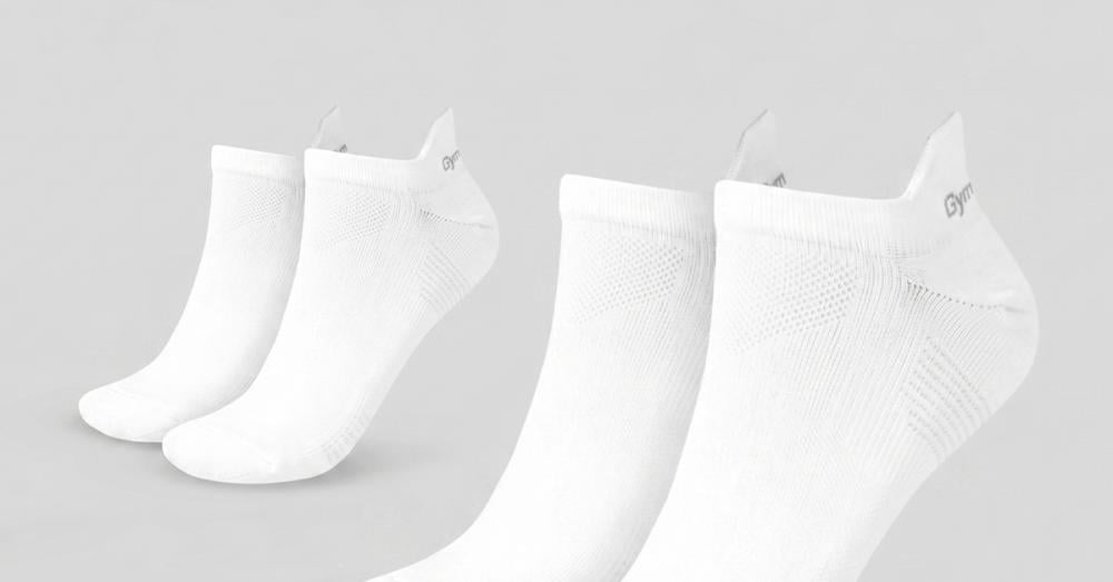 Ponožky Tab 3Pack White - GymBeam