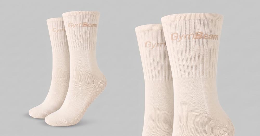 Ponožky Pilates Beige - GymBeam