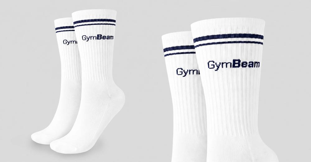 Ponožky Crew White - GymBeam