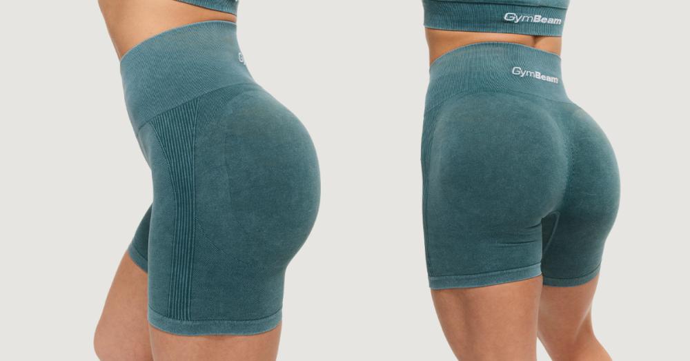 Dámske bezšvové šortky Lift Petrol - GymBeam