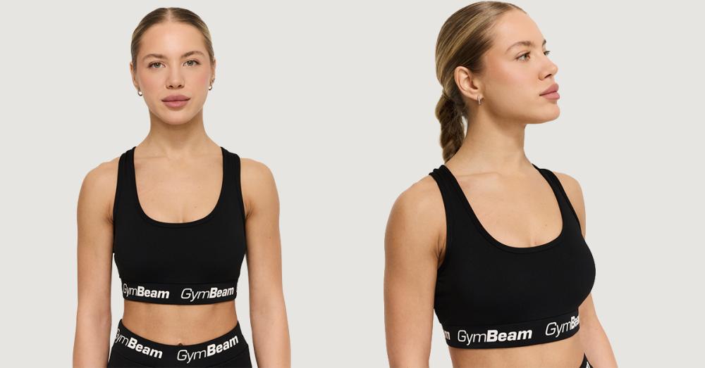 Športová podprsenka Simple Black - GymBeam