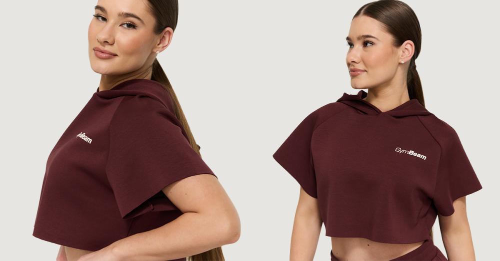 Dámska mikina Cropped Relay Fig - GymBeam