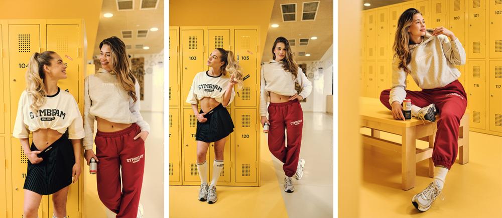 Dámska mikina Varsity Grey - GymBeam