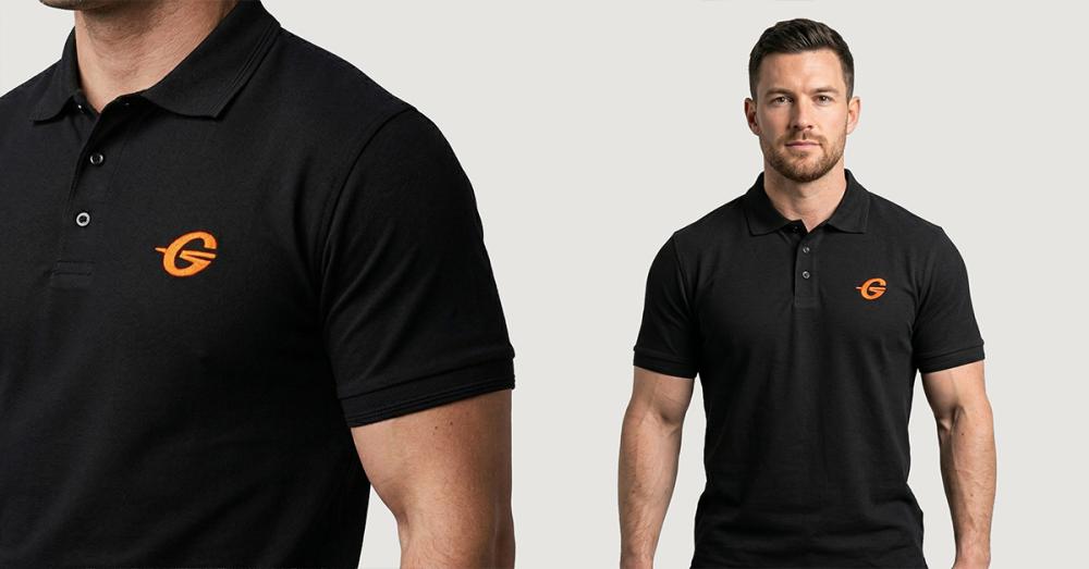 Polo tričko Black - Gymbeam