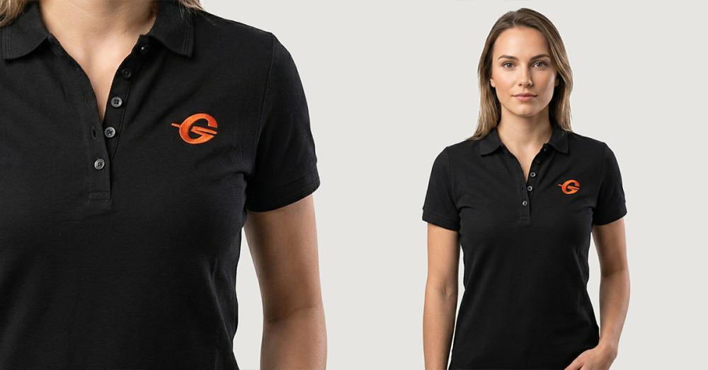 Dámske polo tričko Black - GymBeam
