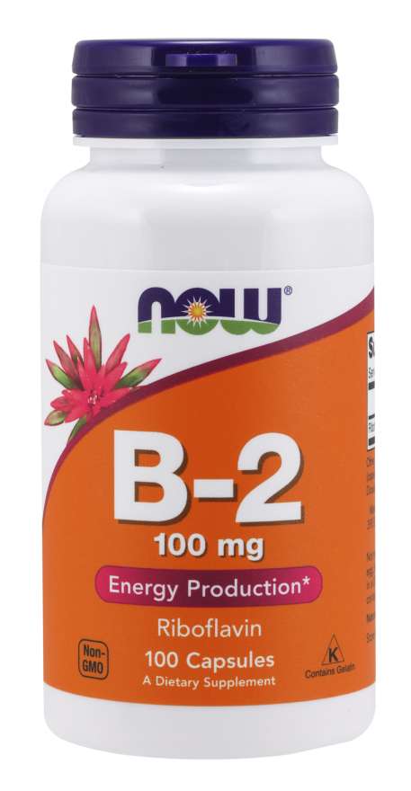 Vitamín B2 100 mg - NOW Foods