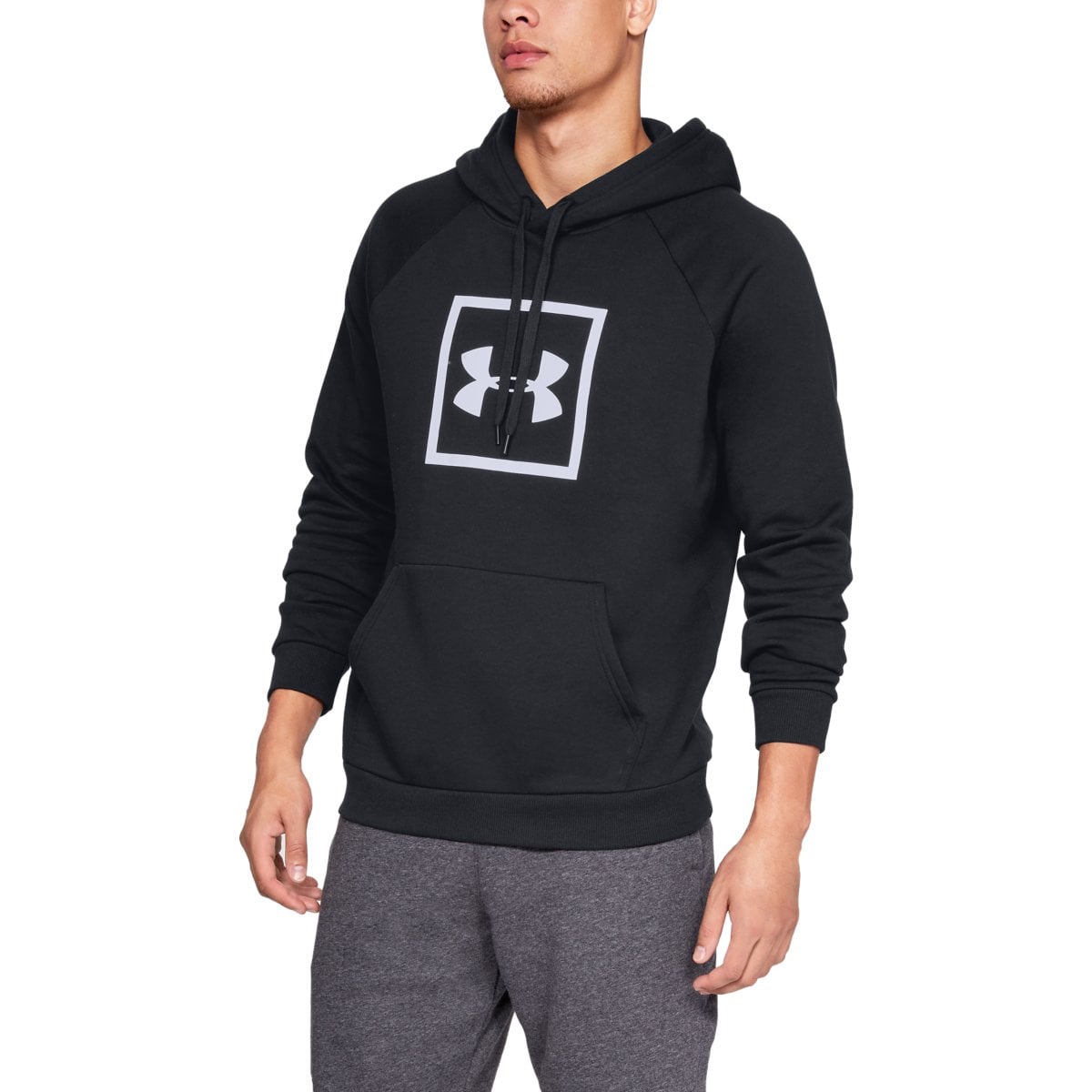 Mikina Rival Fleece logo Hoodie Black - Under Armour