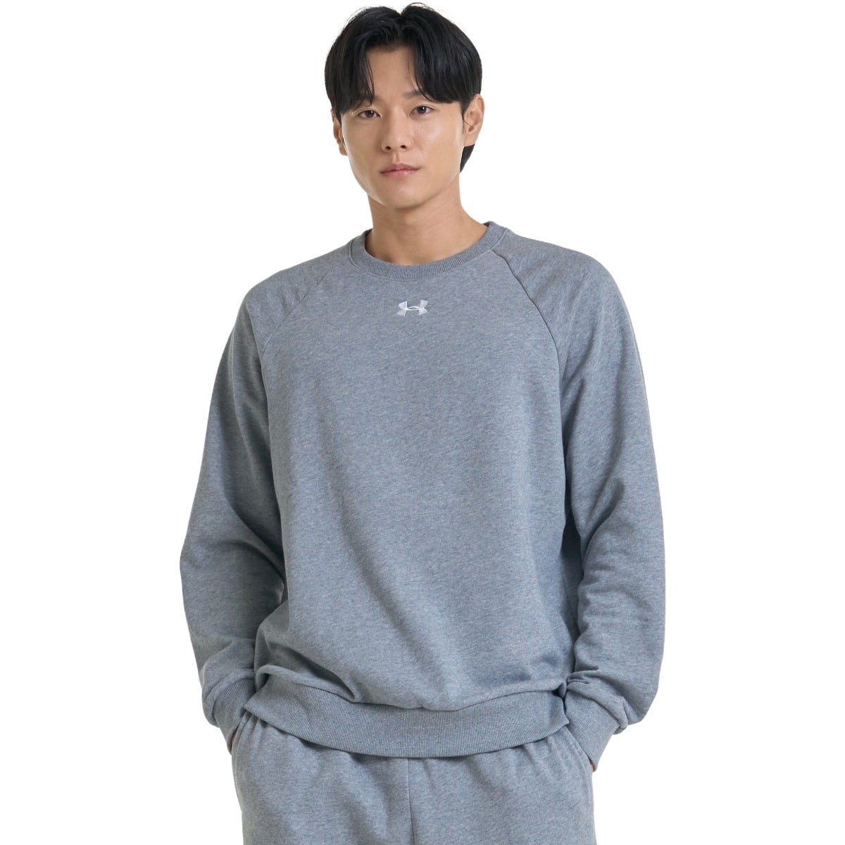 Mikina UA Rival Fleece Crew Grey - Under Armour