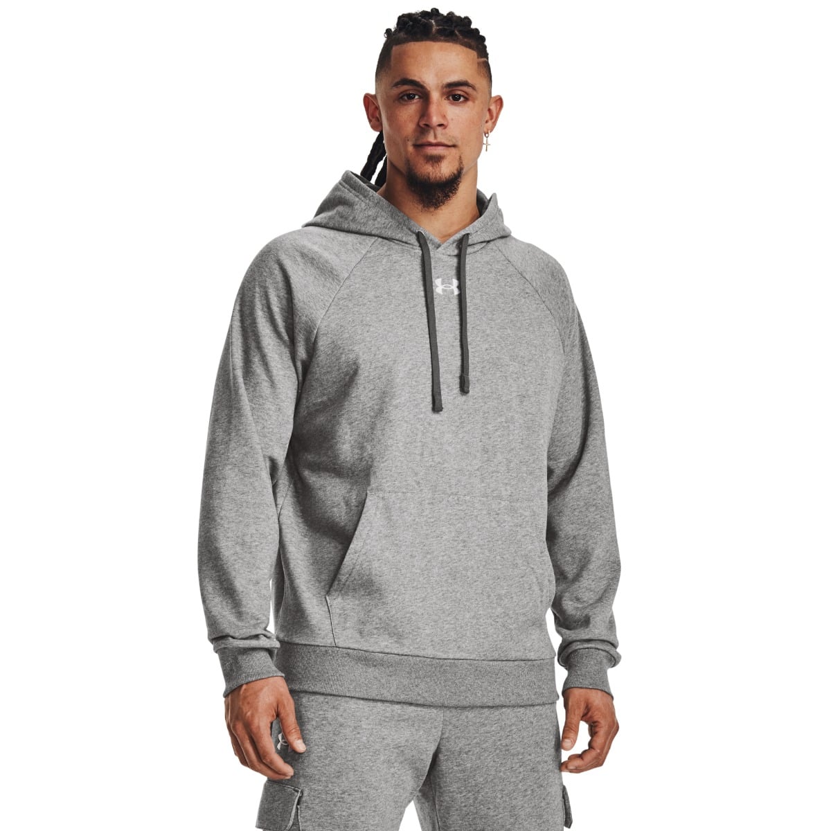 Mikina UA Rival Fleece Hoodie Grey - Under Armour