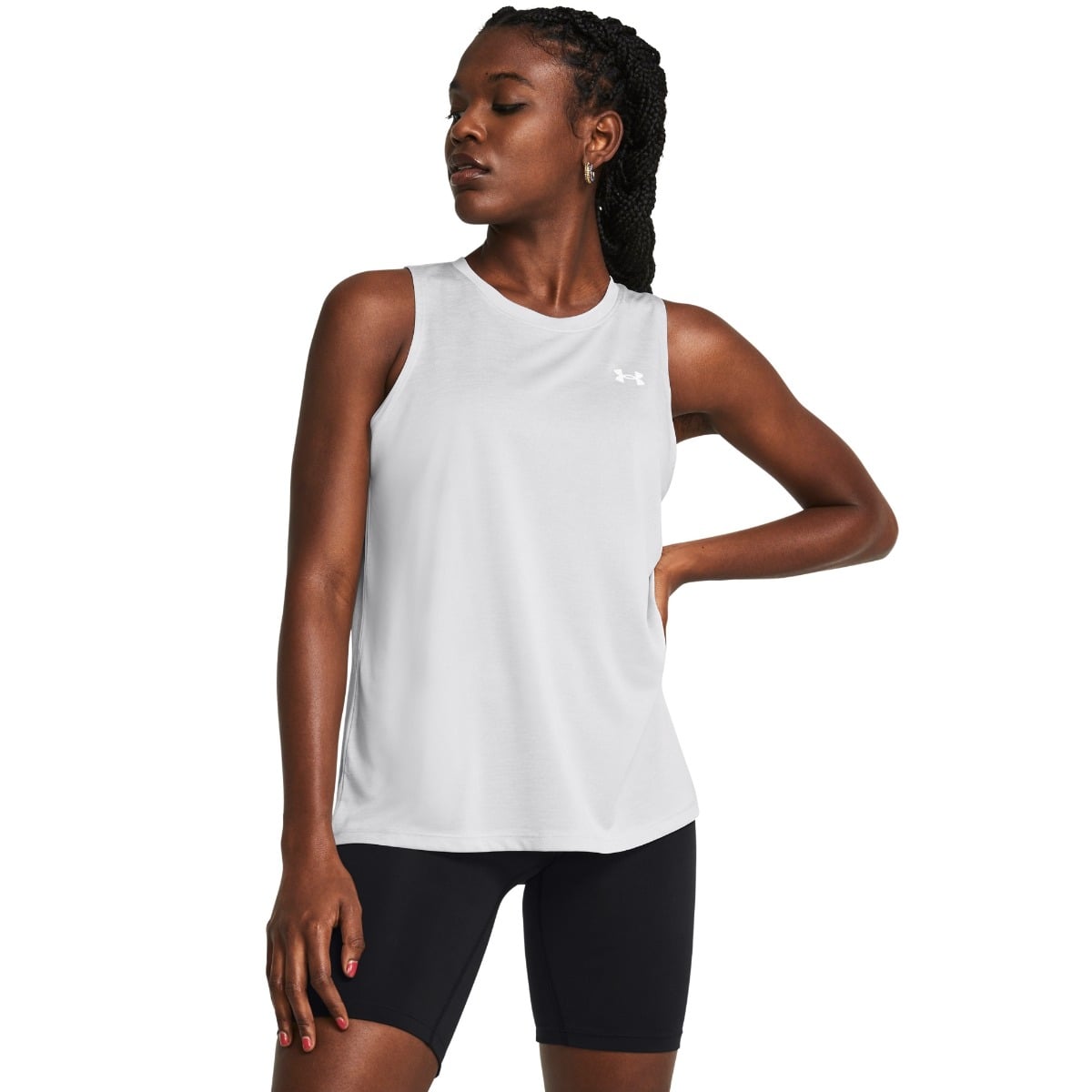 Dámske tielko Tech Tank Twist Grey - Under Armour