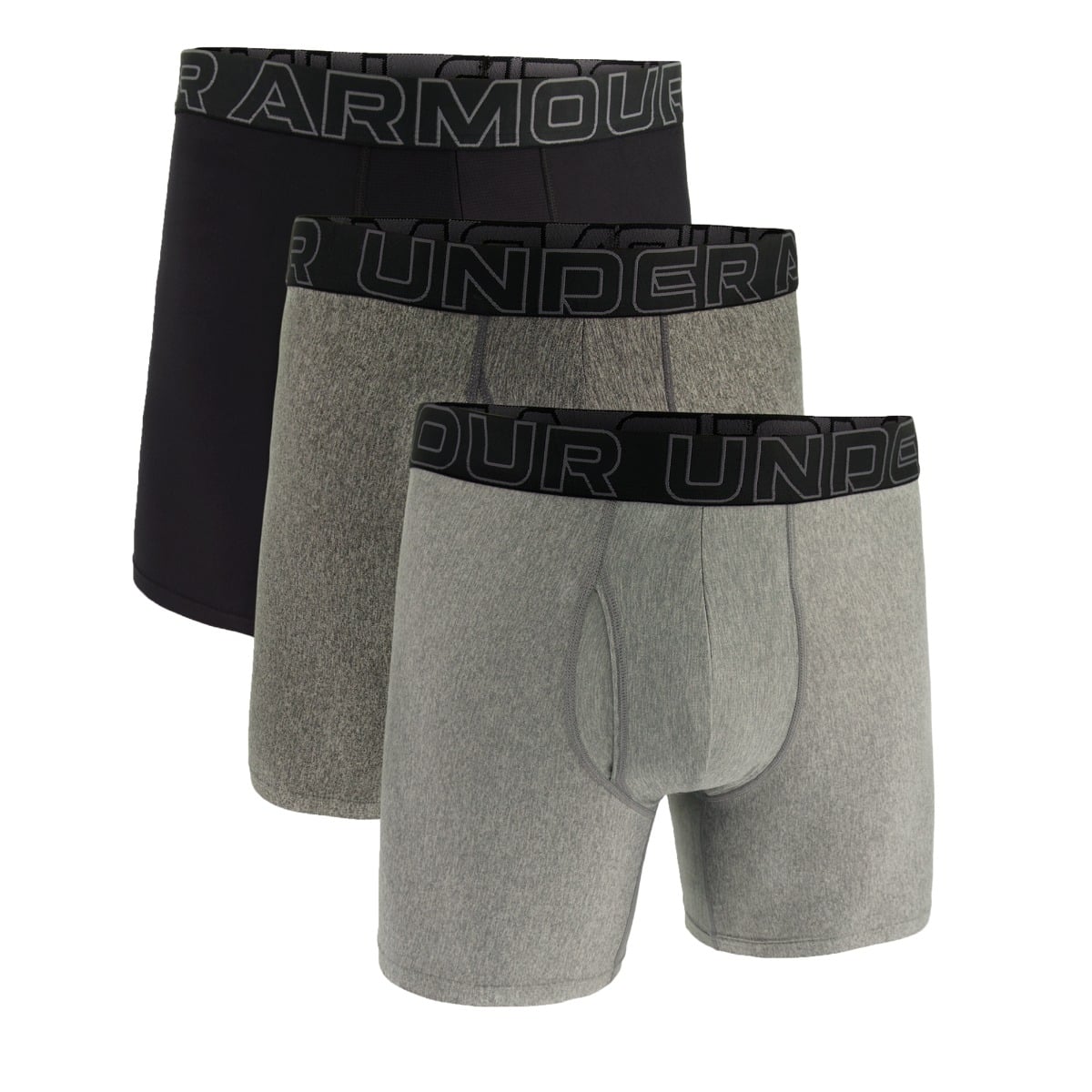 Pánske boxerky M Perf Tech 6in 3pack Grey - Under Armour