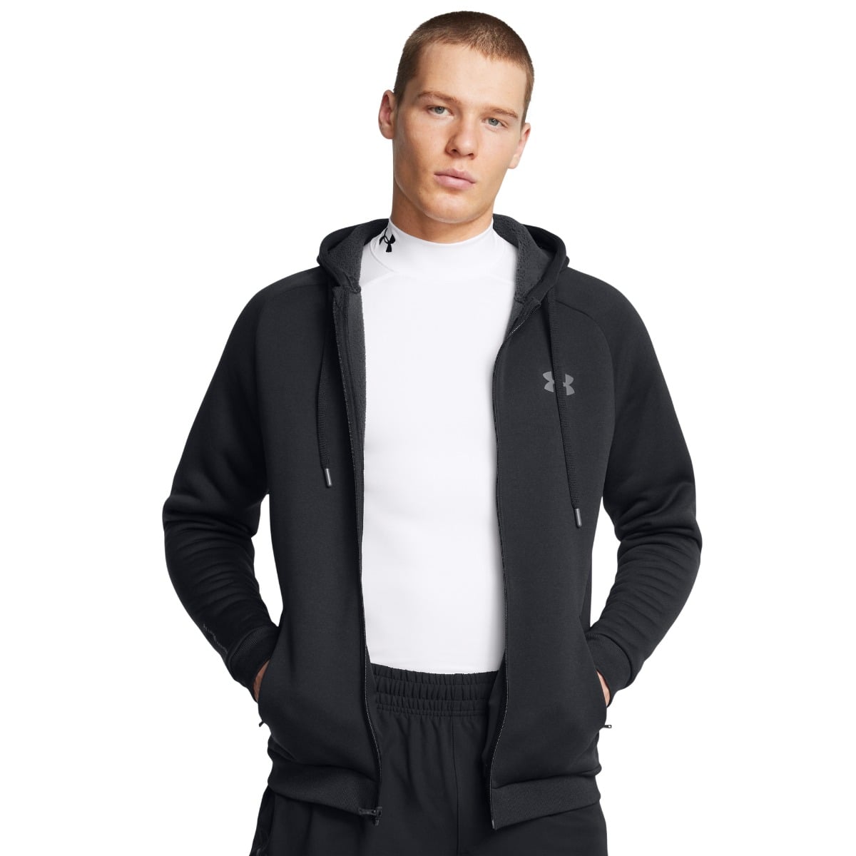 Mikina Armour Fleece Pro FZ Black - Under Armour