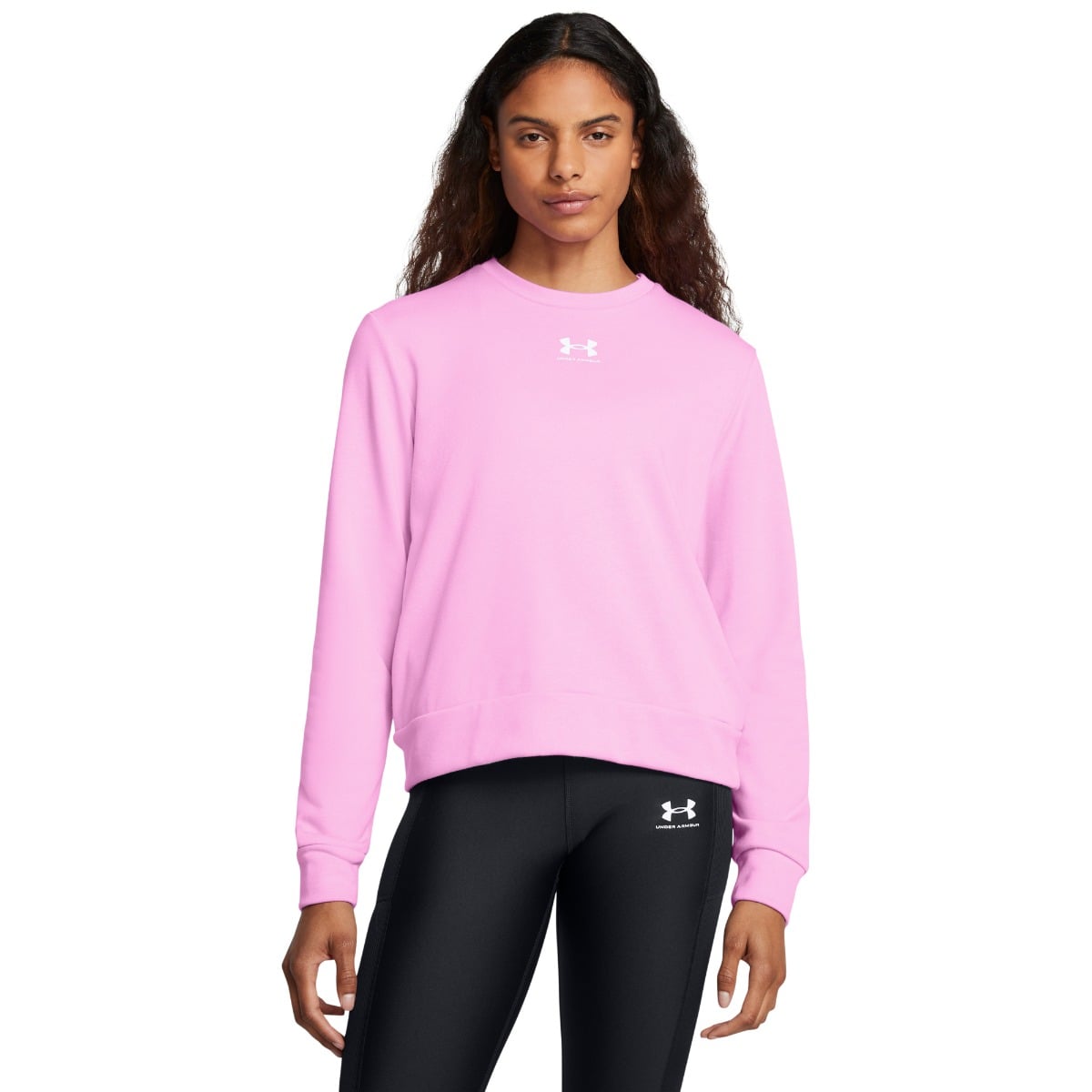 Dámska mikina Rival Terry Crew Pink - Under Armour