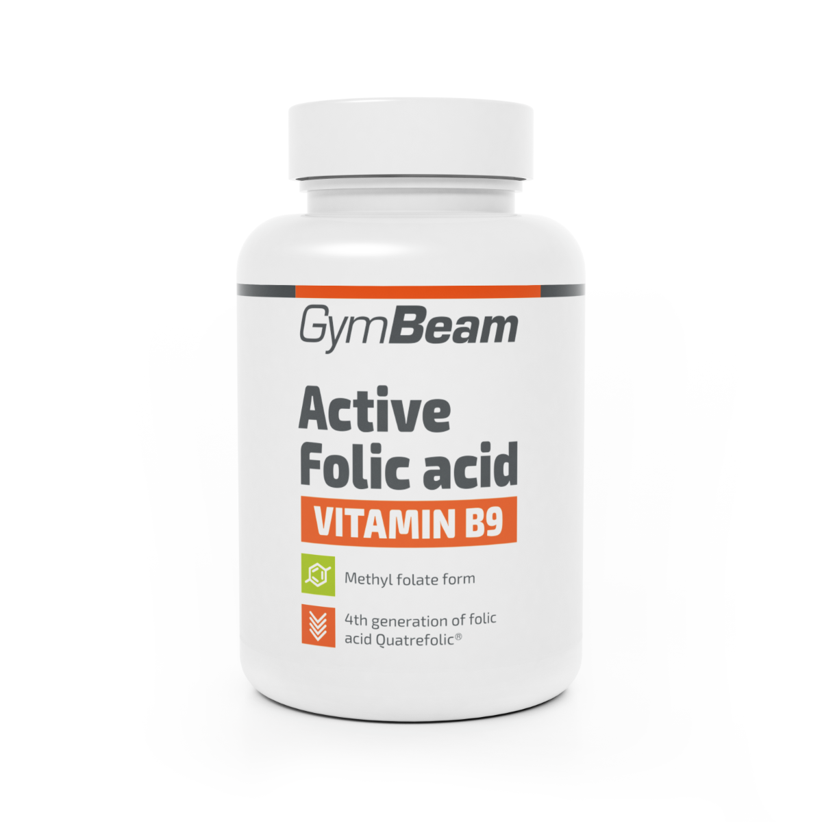 Active Folic acid (Vitamín B9) - GymBeam shadow 60 kaps.
