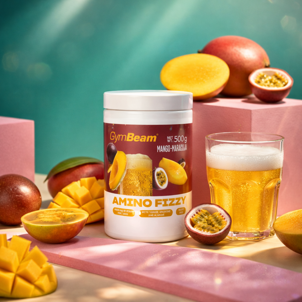 Amino Fizzy - GymBeam + darček 500 g - mango marakuja