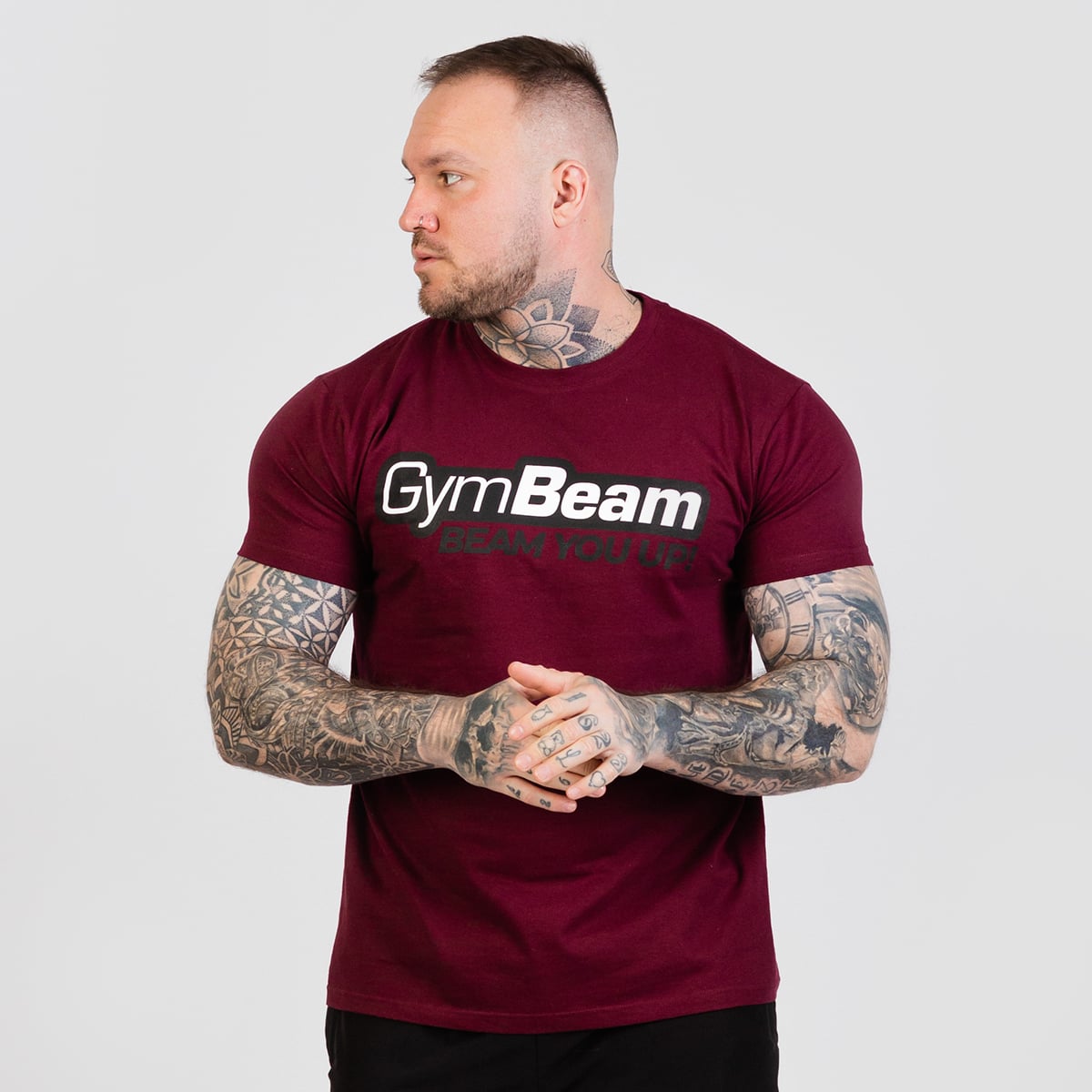 Tričko Beam Burgundy - GymBeam
