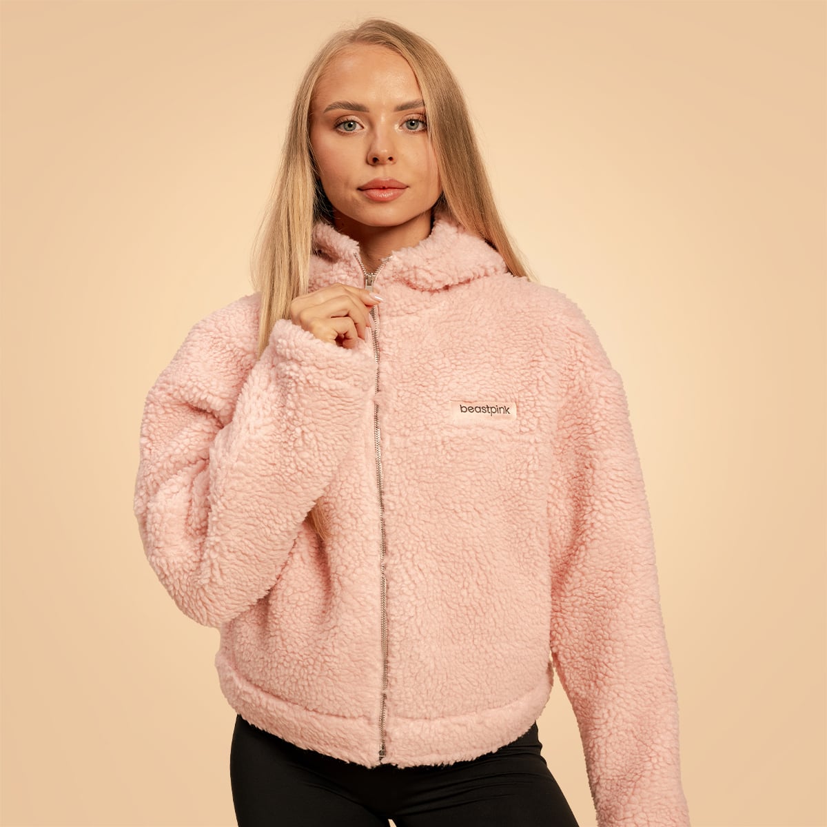 Dámska bunda Hoodie Bliss Pink - BeastPink