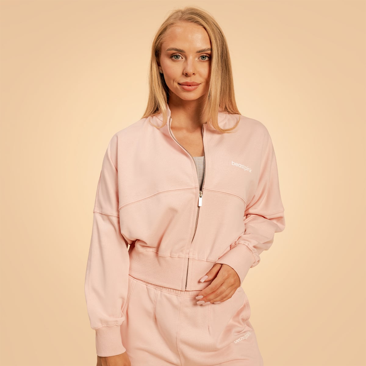 Dámska mikina Zip-Up Bliss Pink - BeastPink