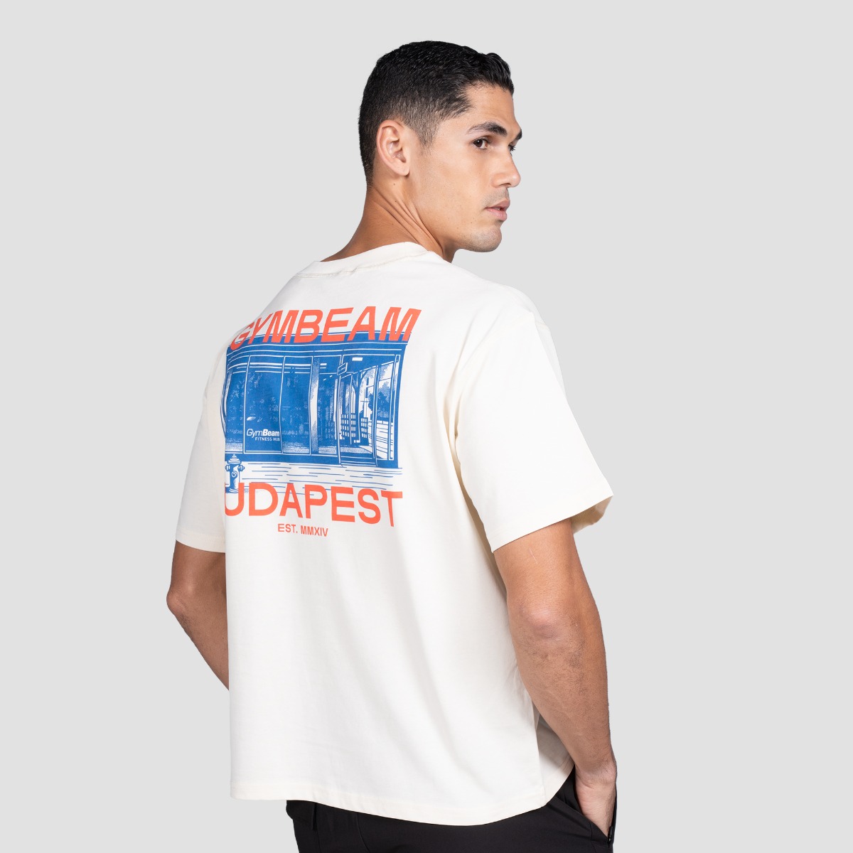 GymBeam Tričko Budapest Cream XXL