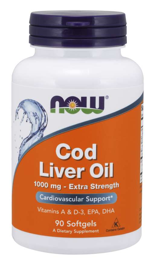 NOW Cod Liver Oil olej z tresčích jater 1000 mg 90 softgel kapsúl 90 kaps.