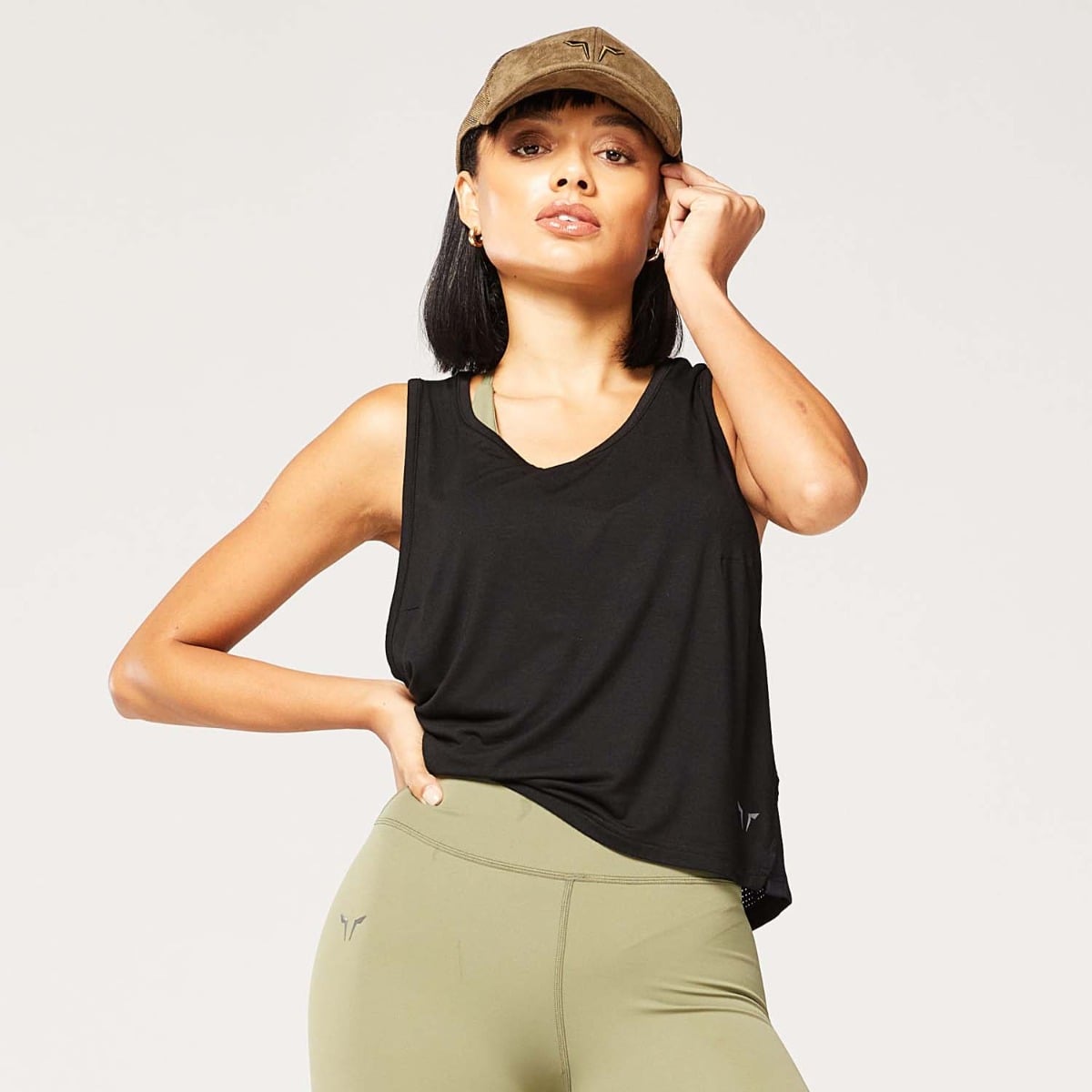 Dámske tielko Code Mesh Back Crop Black - SQUATWOLF