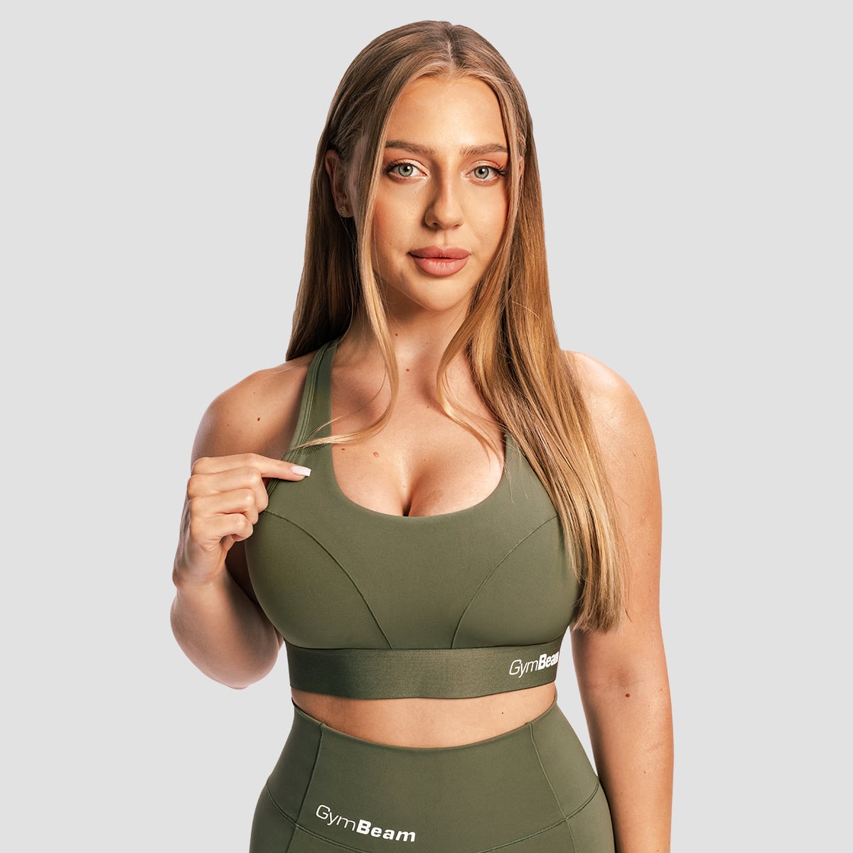 Športová podprsenka Combat Olive Grey - GymBeam