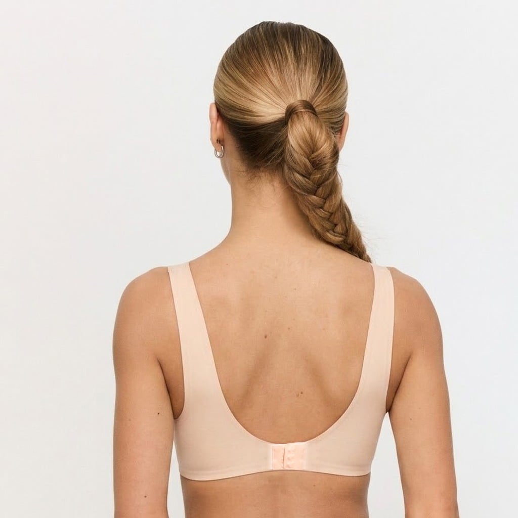 Bezšvová podprsenka Comfy Beige - GymBeam