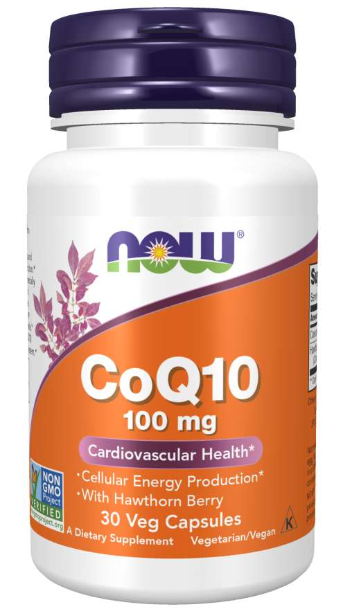 Now CoQ10 koenzym Q10 + Hawthorn Berry hloh 100 mg 30 kaps.