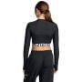 Dámsky top HeatGear Rib 1/4 Zip LS Black - Under Armour XL