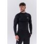 Pánske tričko Long-Sleeve Active Black - NEBBIA XXL