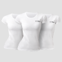 Dámske tričko Basic 3Pack White - GymBeam XXL - 3pack