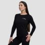 Dámske tričko s dlhým rukávom Basic Black - GymBeam S