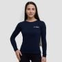 Dámske tričko s dlhým rukávom Basic Navy - GymBeam XL