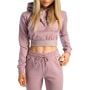 Dámska mikina Essential Cropped Hoodie Mauve - STRIX M
