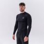 Pánske tričko Long-Sleeve Active Black - NEBBIA XXL