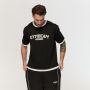 Tričko Oversized Varsity Black - GymBeam L