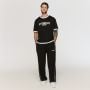 Tričko Oversized Varsity Black - GymBeam L