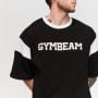 Tričko Premium Heavyweight Varsity Black - GymBeam XXL