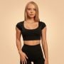 Dámske tričko Cropped Sense Black - BeastPink XS