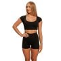 Dámske tričko Cropped Sense Black - BeastPink XS