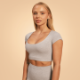 Dámske tričko Cropped Sense Grey - BeastPink S