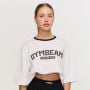 Dámske tričko Oversized Varsity White - GymBeam S