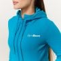 Dámska mikina so zipsom Limitless Aquamarine - GymBeam S