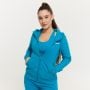 Dámska mikina so zipsom Limitless Aquamarine - GymBeam S